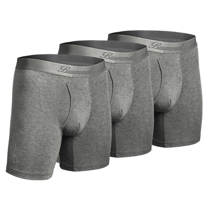 Gray Boxer Briefs 3-Pack